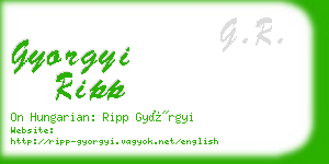 gyorgyi ripp business card